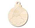 Unfinished Wood Etched Rainbow Ornament Shape | Paint By Line Crafts | up to 30" DIY