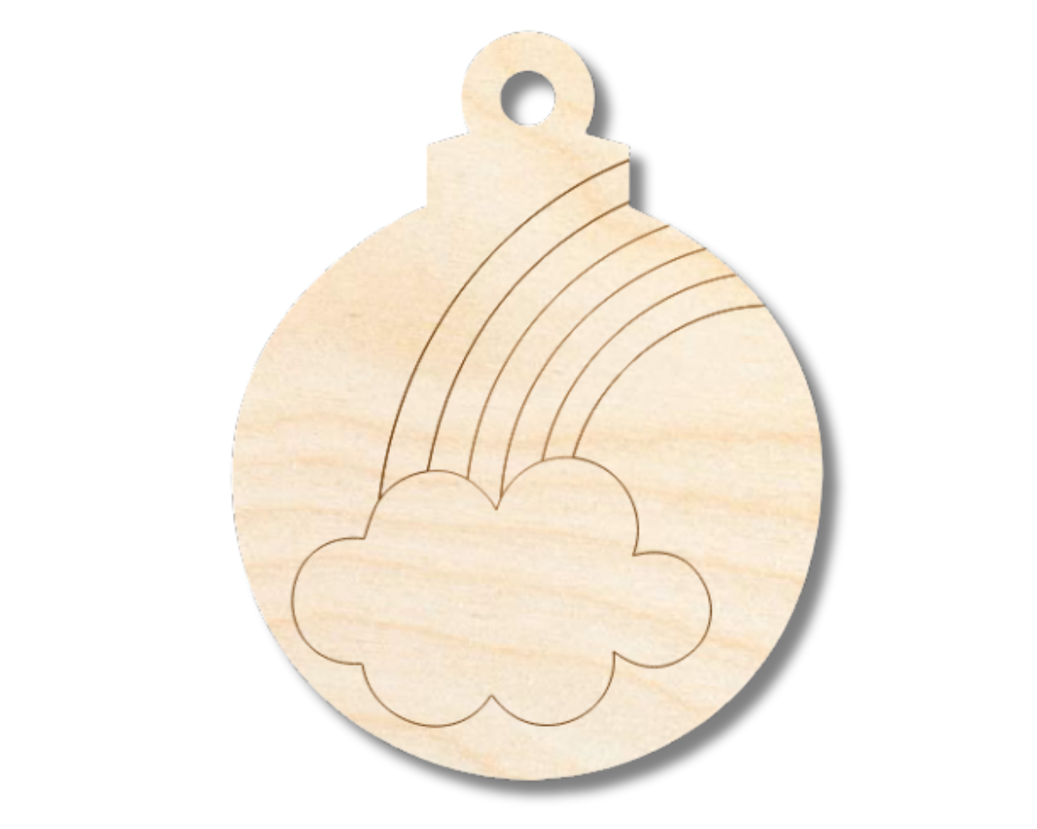 Unfinished Wood Etched Rainbow Ornament Shape | Paint By Line Crafts | up to 30" DIY
