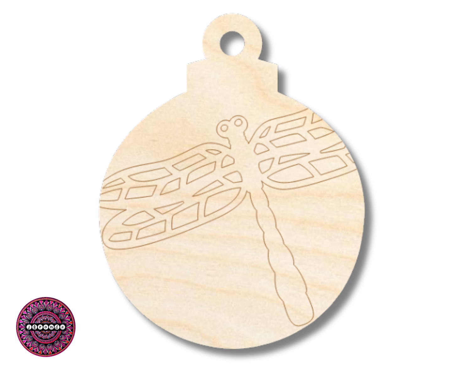 Unfinished Wood Etched Dragonfly Ornament Shape | JGrondz | Paint By Line Crafts | up to 30" DIY