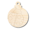 Unfinished Wood Etched Ladybug Ornament Shape | Paint By Line Crafts | up to 30" DIY