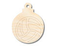 Unfinished Wood Etched Volleyball Ornament Shape | Paint By Line Crafts | up to 30" DIY