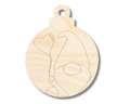 Unfinished Wood Etched Gnome Heart Balloon Ornament Shape | Paint By Line Crafts | up to 30" DIY