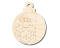 Unfinished Wood Etched Gnome Holding Shamrock Ornament Shape | Paint By Line Crafts | up to 30" DIY
