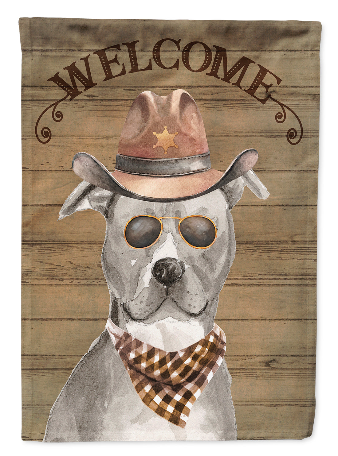 Staffordshire Bull Terrier Country Dog House Flag Large Porch Sleeve Pole Decorative Outside Yard Banner Artwork Wall Hanging, Polyester, House Size, Multicolor