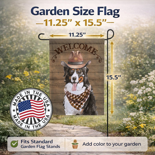 Bernese Mountain Dog Country Dog Garden Flag Mailbox Decorative Yard Banner Outside Patio Artwork for Flower Beds, Garden Size, Multicolor