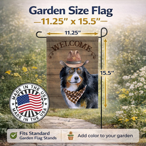 Bernese Mountain Dog #2 Country Dog Garden Flag Mailbox Decorative Yard Banner Outside Patio Artwork for Flower Beds, Garden Size, Multicolor