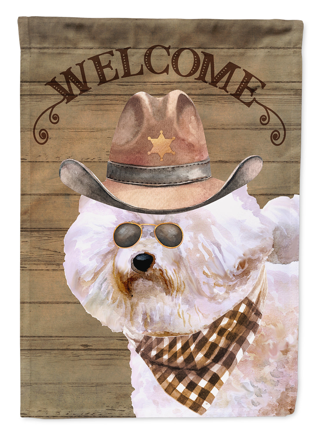 Bichon Fris� Country Dog Garden Flag Mailbox Decorative Yard Banner Outside Patio Artwork for Flower Beds, Garden Size, Multicolor