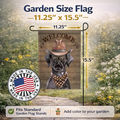 Black Labrador Retriever Country Dog Garden Flag Mailbox Decorative Yard Banner Outside Patio Artwork for Flower Beds, Garden Size, Multicolor