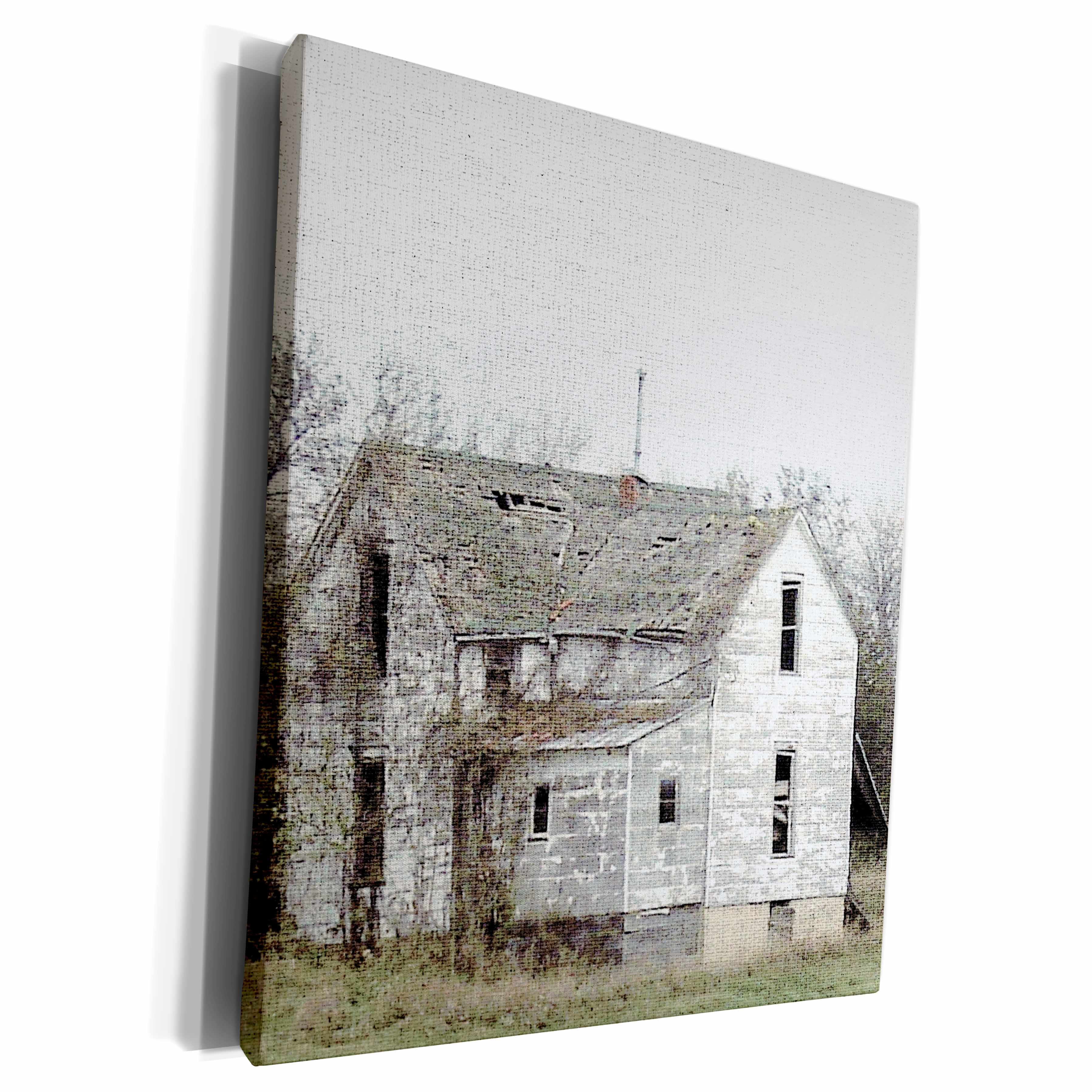 3dRose Abandoned Missouri Farm House by Angelandspot - Museum Grade Canvas Wrap (cw_108221)