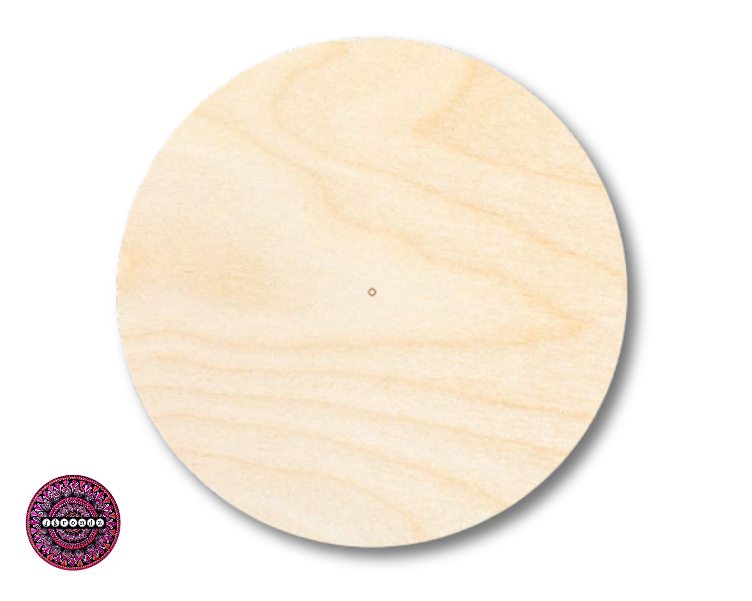 Unfinished Wood Circle with Etched Center Mark Shape | JGrondz | Paint By Line Crafts | up to 30" DIY