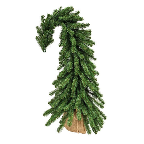 3 foot Bendable Alpine Tree with Rustic Burlap Base