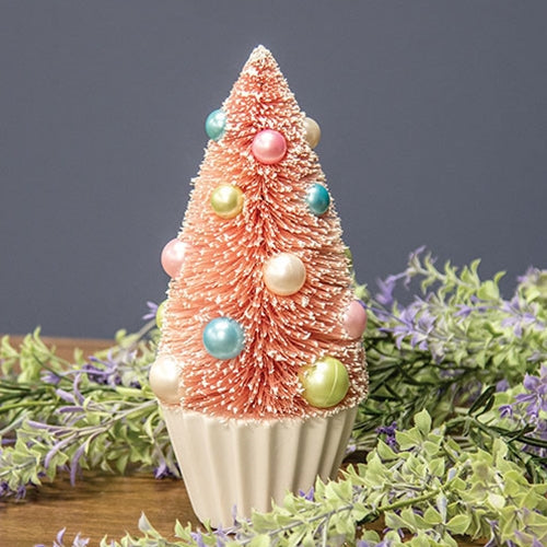 Spring or Christmas Pink Bottle Brush Tree