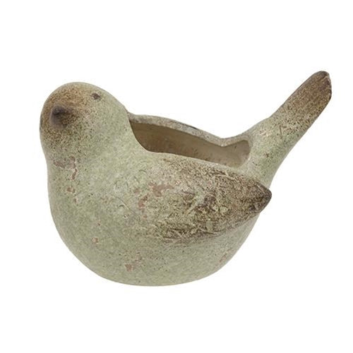 Charming Weathered Birdie Planter