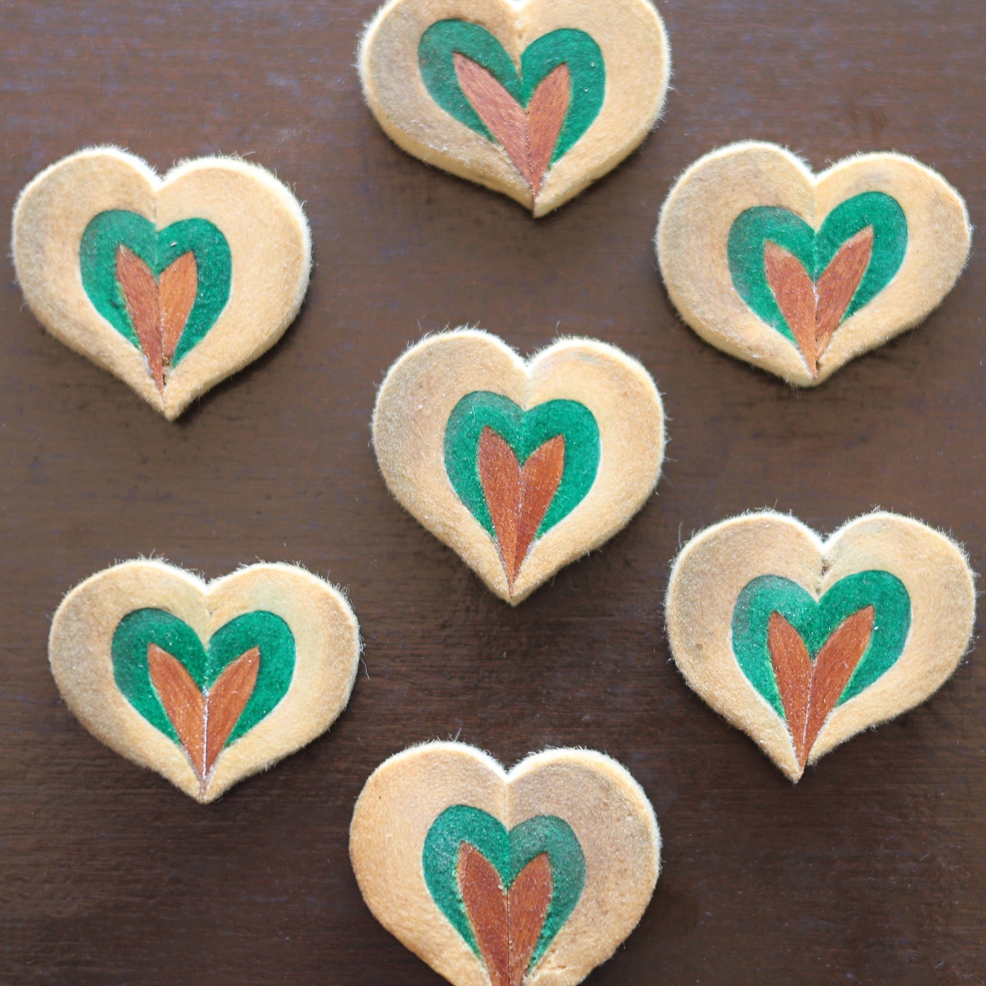 Reclaimed Piano Hammer Hearts