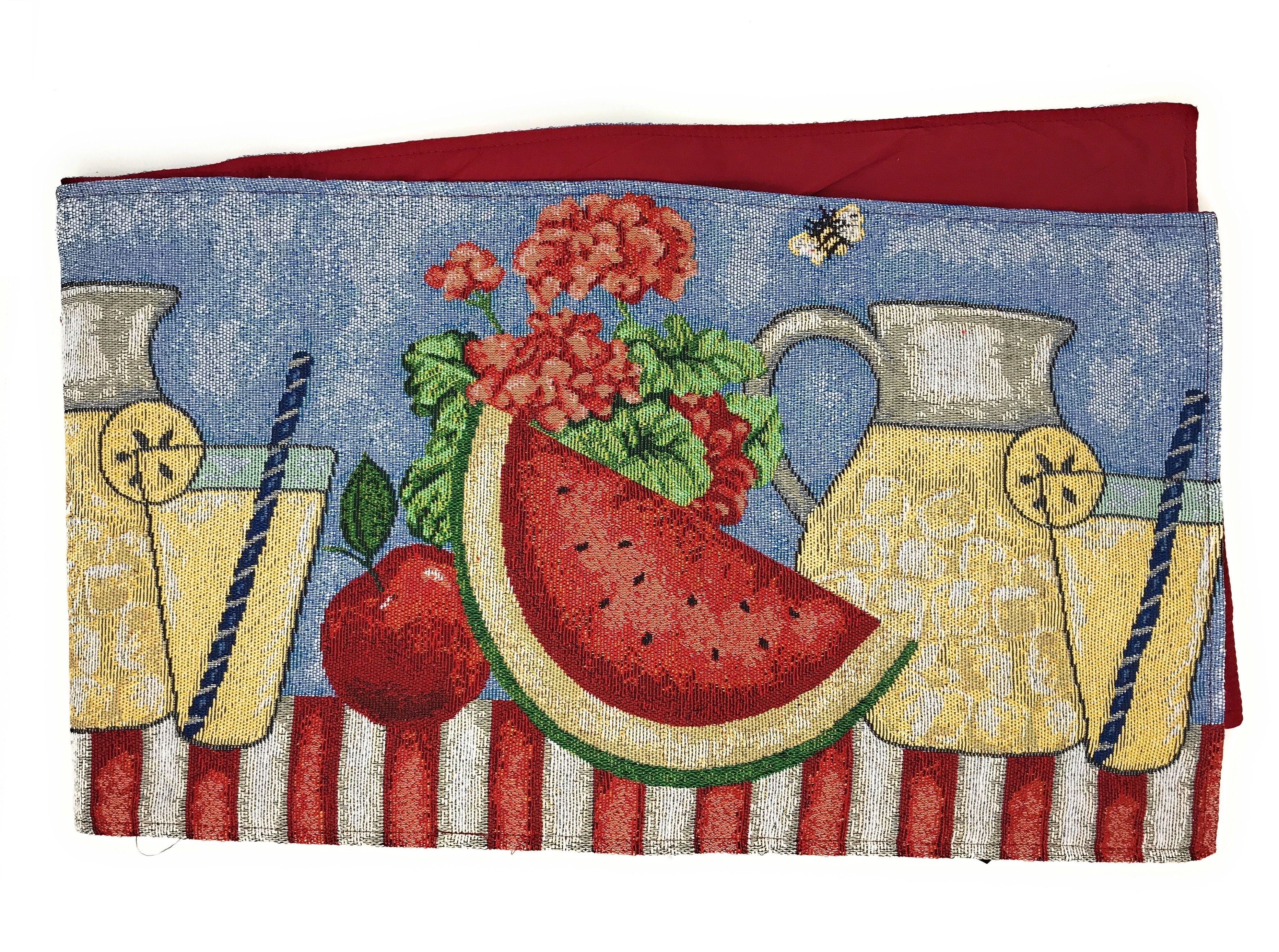 Tache Fruity Drinks Watermelon Lemonade Woven Tapestry Table Runners (13082TR)