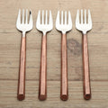 PLATEAU COPPER PASTRY/DESERT FORKS 4 PC. SET