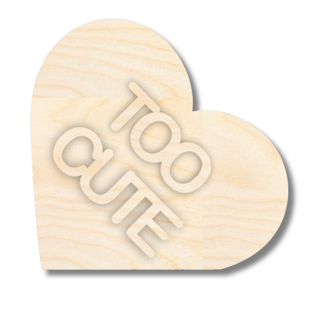 NEW Unfinished Wood Layered Conversation Heart Shelf Sitter | 6" Wide| 1/2" and 1/4" Wood | Wood Craft DIY