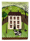 Folk Art Country House Flag Canvas House Size VHA3024CHF