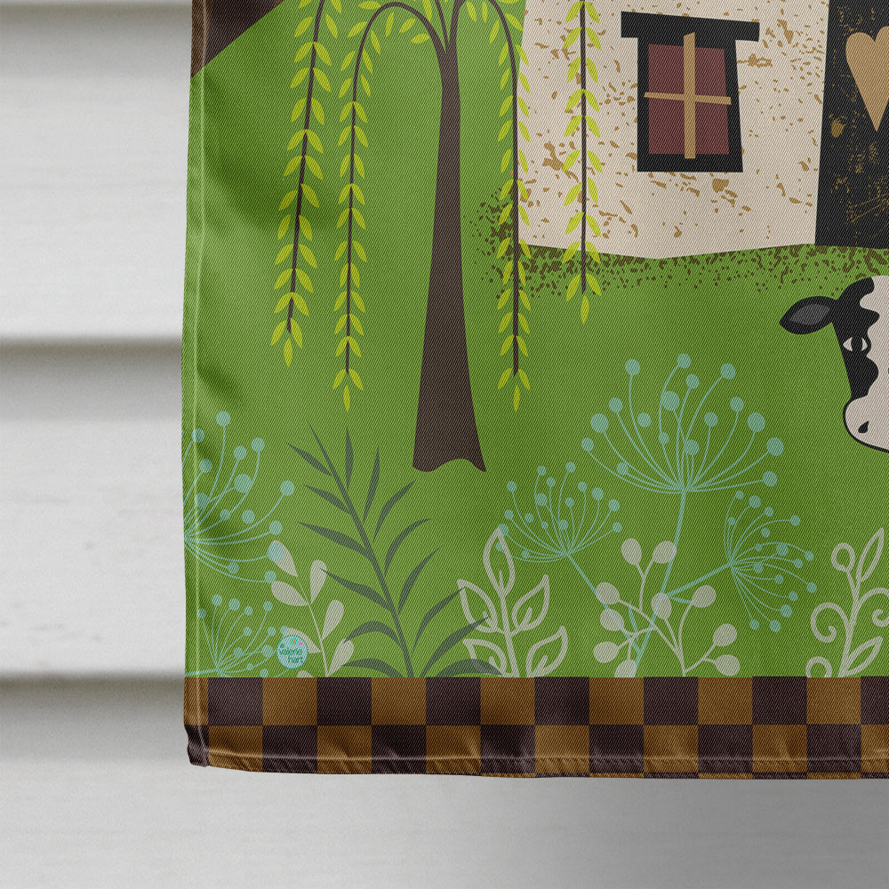 Folk Art Country House Flag Canvas House Size VHA3024CHF