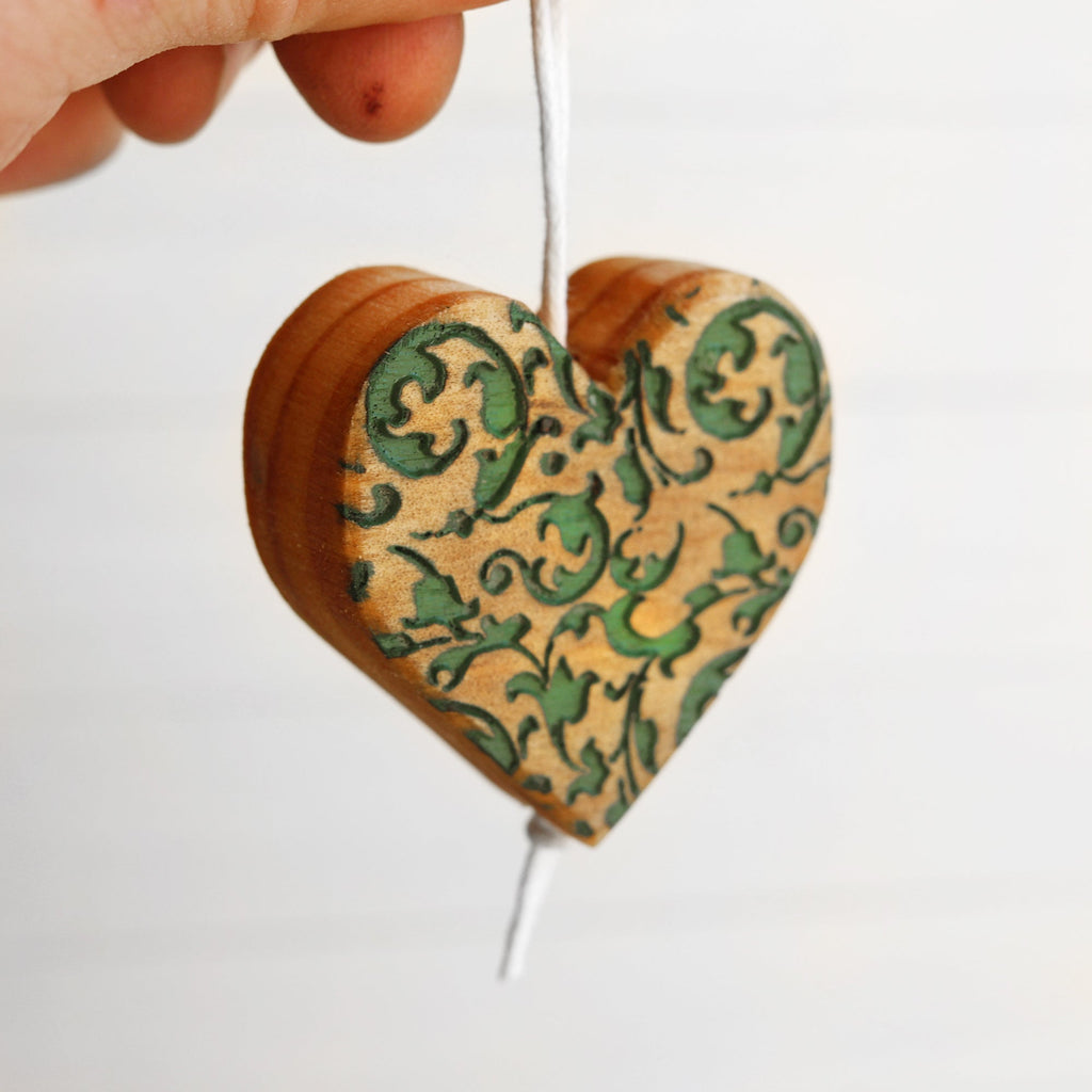 Engraved Heart Ornaments