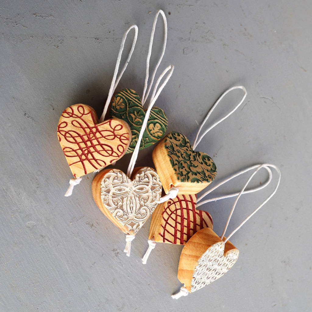 Engraved Heart Ornaments