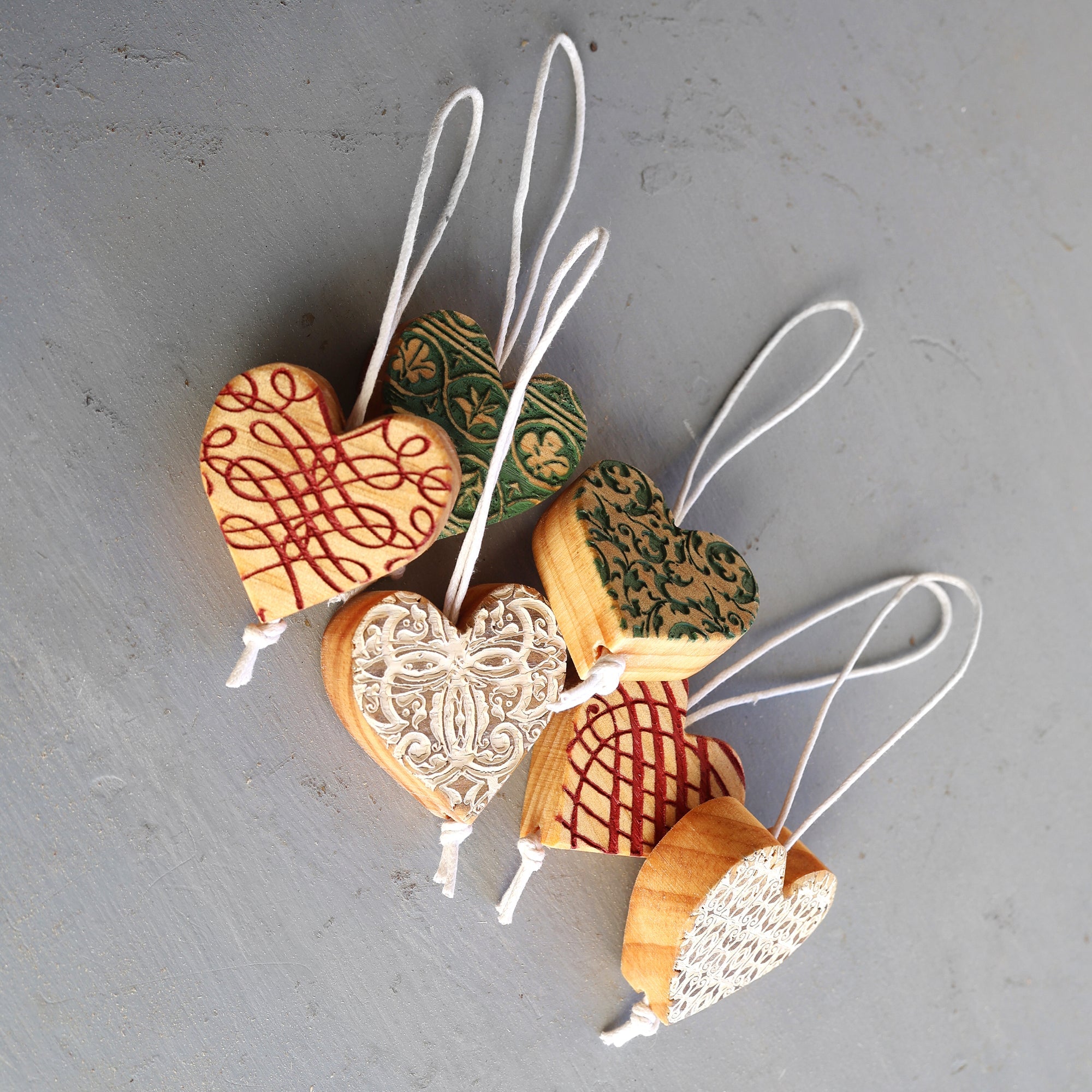 Engraved Heart Ornaments