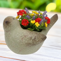 Charming Weathered Birdie Planter