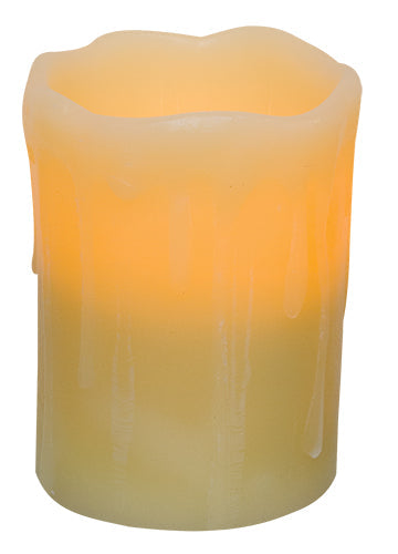 4" Ivory Drip Pillar
