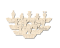 NEW Unfinished Wood Layered Holiday Geese Shelf Sitter | 8" Wide| 1/2" and 1/4" Wood | Wood Craft DIY