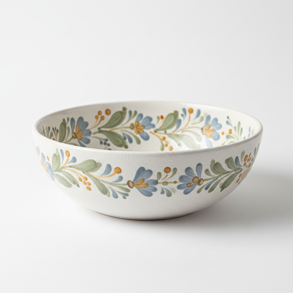 Farmhouse ceramic serving bowl product shot