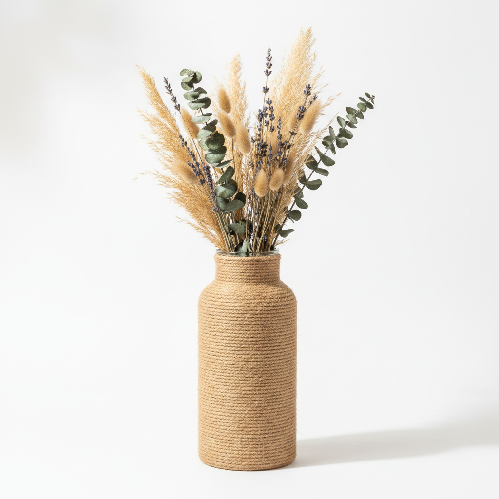 Farmhouse Rope Wrapped Vase full product shot