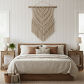Farmhouse Macramé Wall Hanging above bed